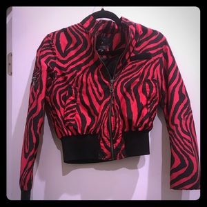 80s pink zebra jacket
